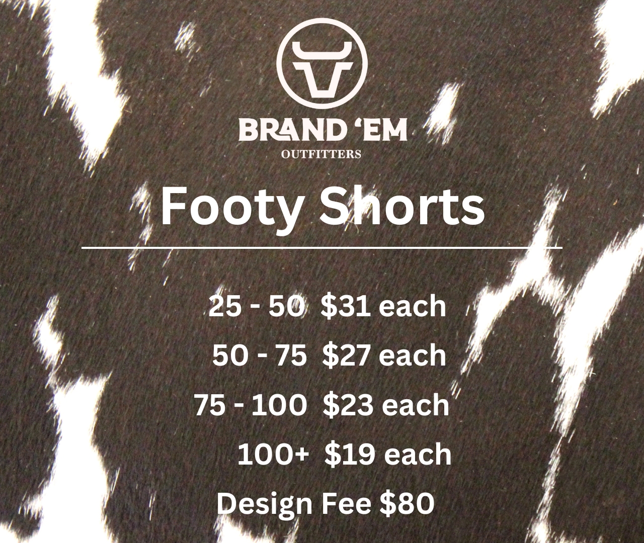 Brand Em Custom Footy Shorts